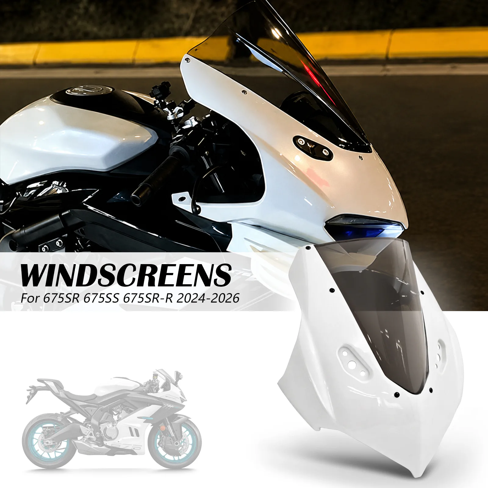 675SR / 675SS Windshield detail 2