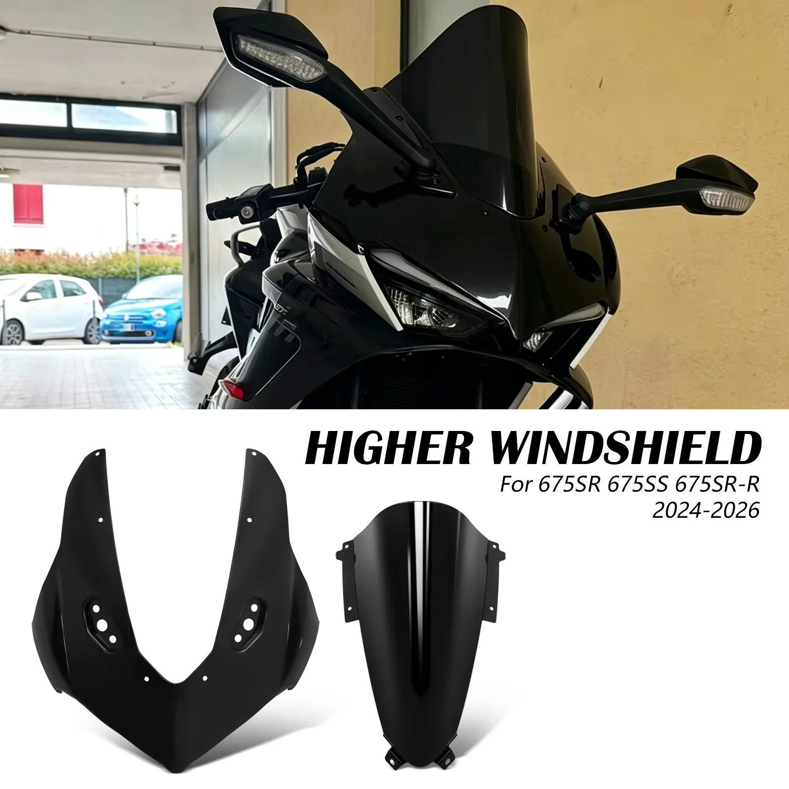 675SR-R Windshield detail 2