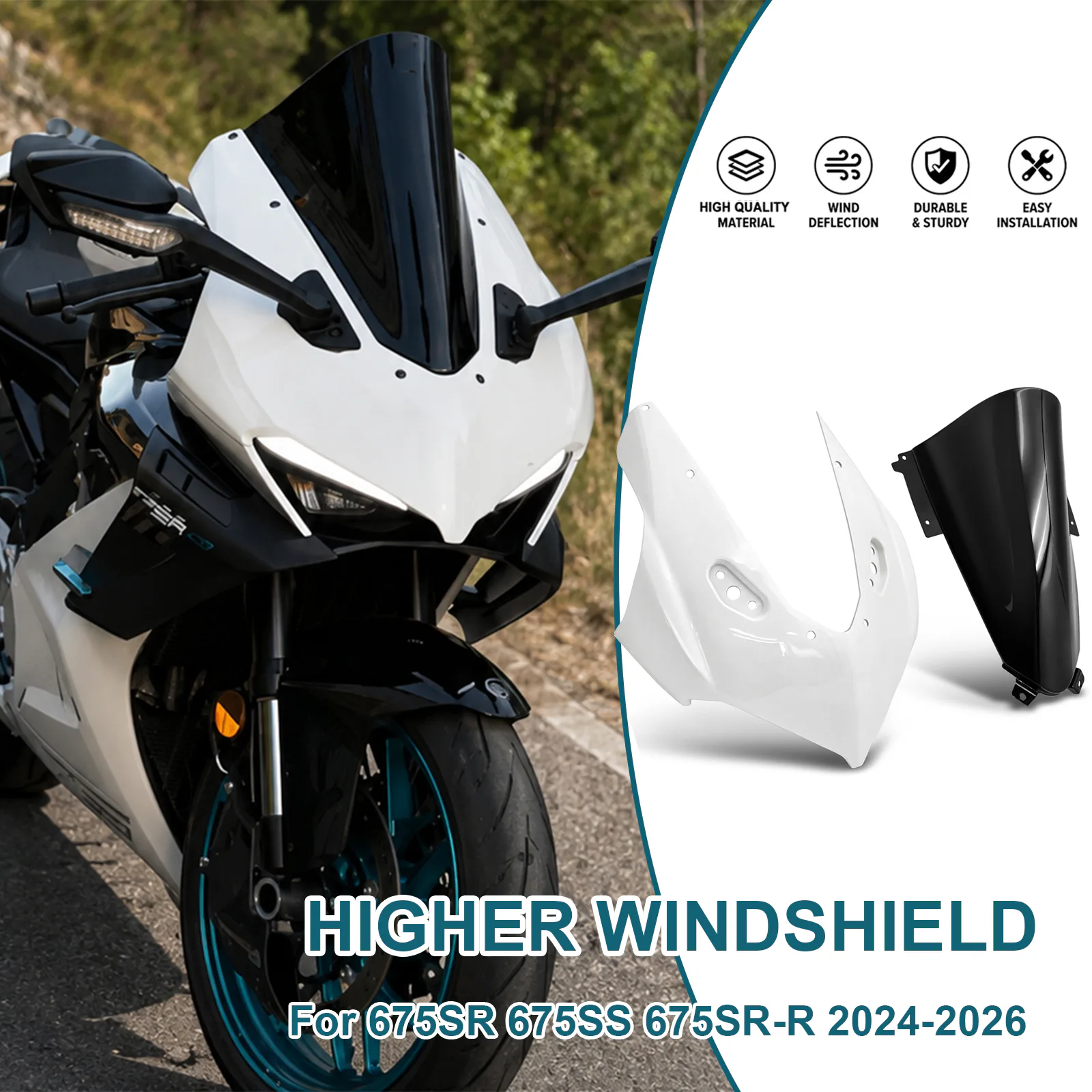675SR-R Windshield detail 3