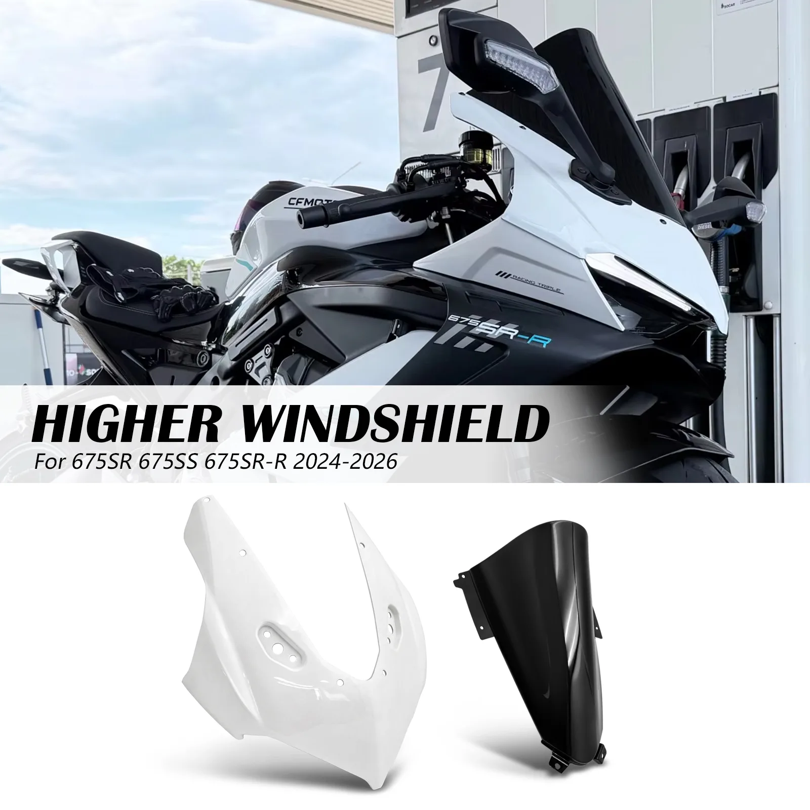 675SR-R Windshield detail 4