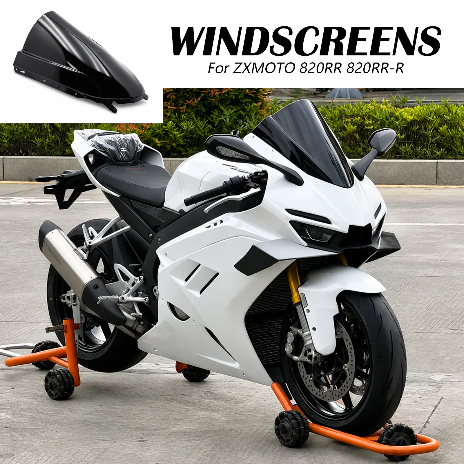 820RR Windshield detail 2